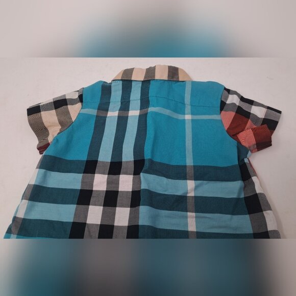 Burberry Children Baby Boys Colorblock Nova Check Button Up Shirt 4M 75cm - Picture 4 of 10